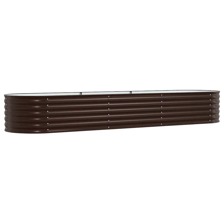 Vidaxl verhoogd bed bruin 320 x 80 x 44 cm staal