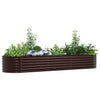 Vidaxl verhoogd bed bruin 320 x 80 x 44 cm staal