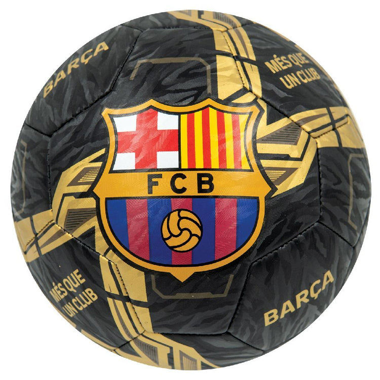 Overige merken voetbal fc barcelona lightning maat 5 zwart goud