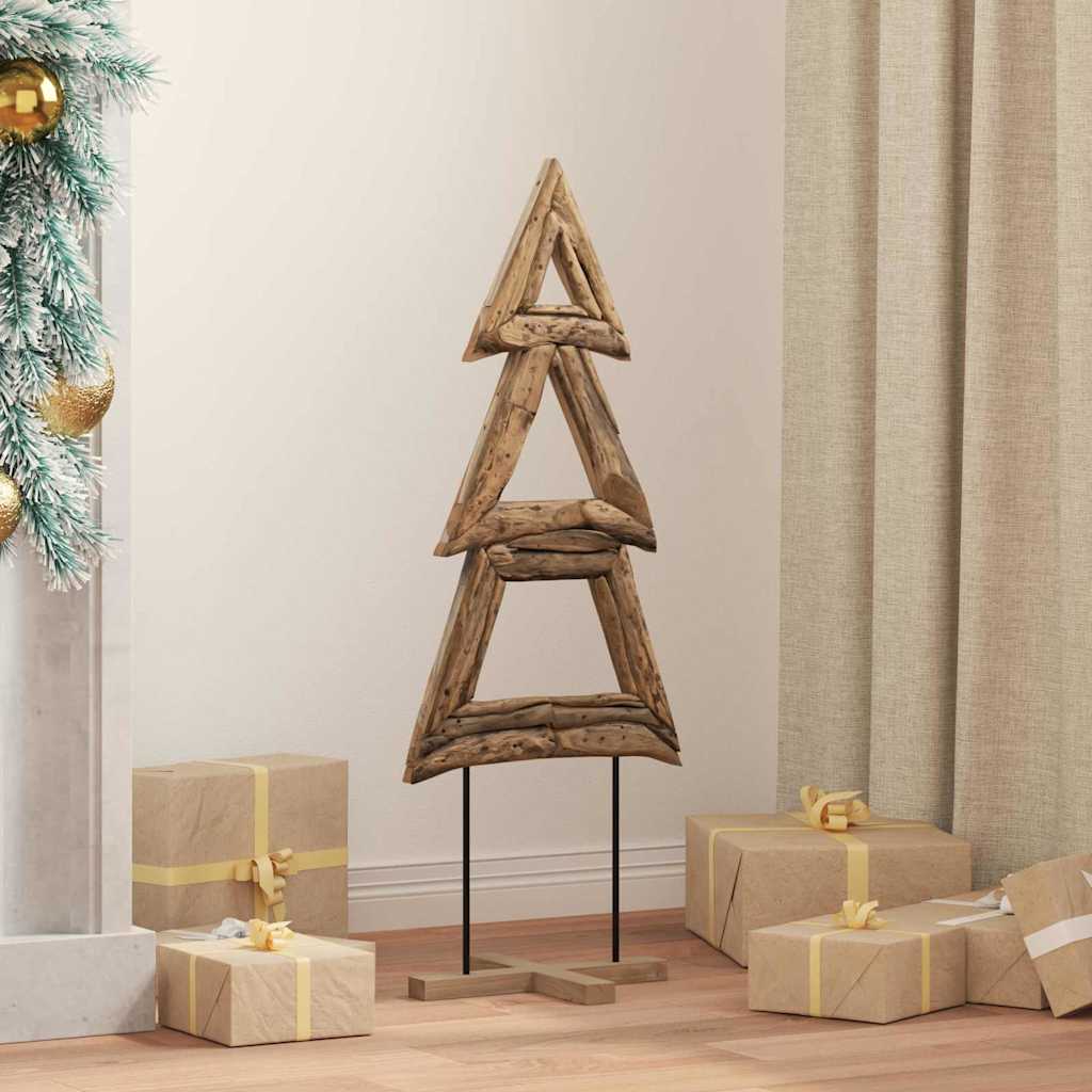 Vidaxl kerstboom bruin 90 cm massief teakhout