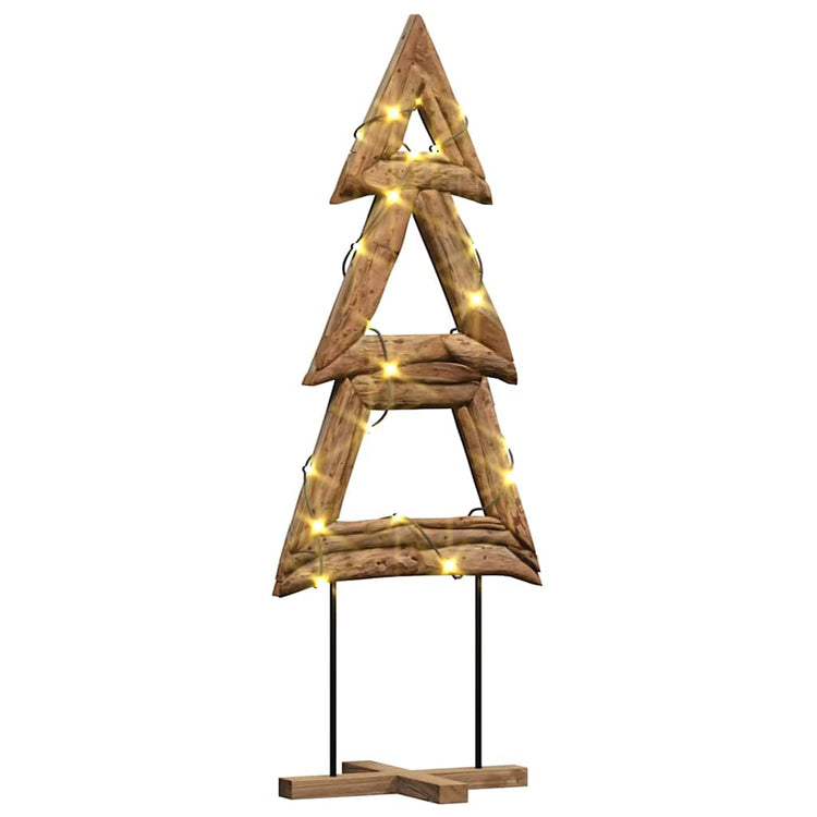 Vidaxl kerstboom bruin 90 cm massief teakhout