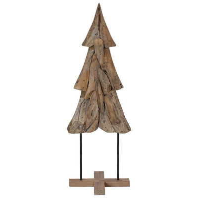 Vidaxl kerstboom met standaard bruin 121 cm massief teakhout