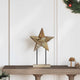 Vidaxl kerstster led's bruin 31 x 15 x 46 cm massief teakhout