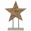 Vidaxl kerstster bruin 43,5 x 13,5 x 59 cm massief teakhout
