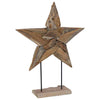 Vidaxl kerstster bruin 59,5 x 18 x 74 cm massief teakhout