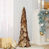 Vidaxl kerstboom bruin 111 cm massief teakhout - afbeelding 3