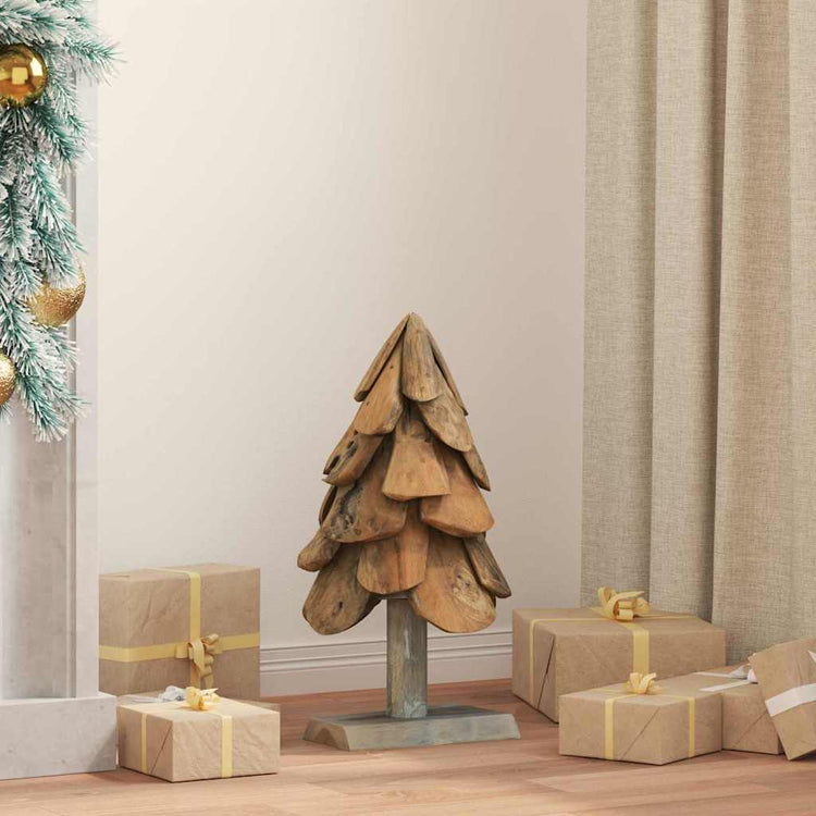 Vidaxl kerstboom bruin 61 cm massief teakhout