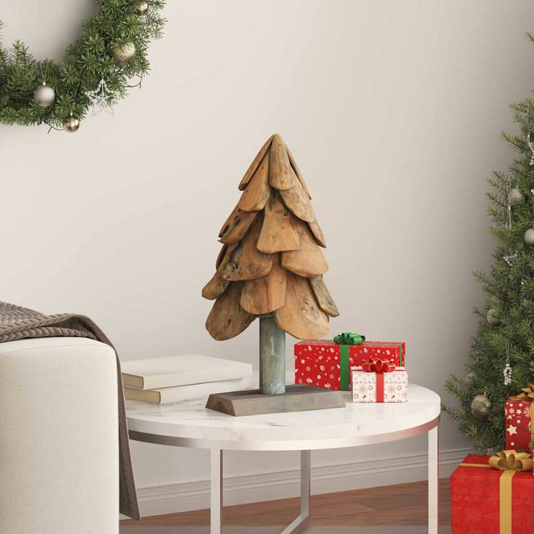 Vidaxl kerstboom bruin 61 cm massief teakhout