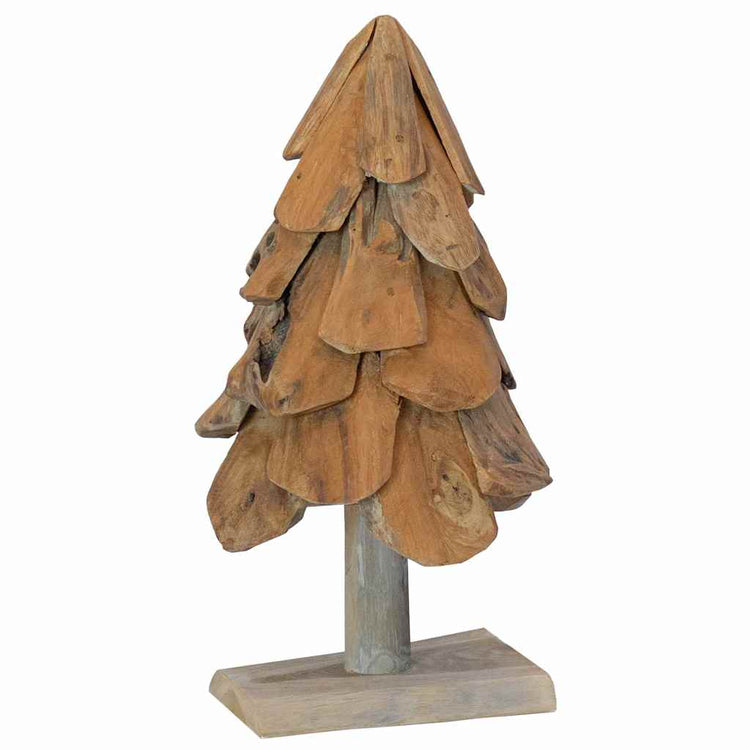 Vidaxl kerstboom bruin 61 cm massief teakhout