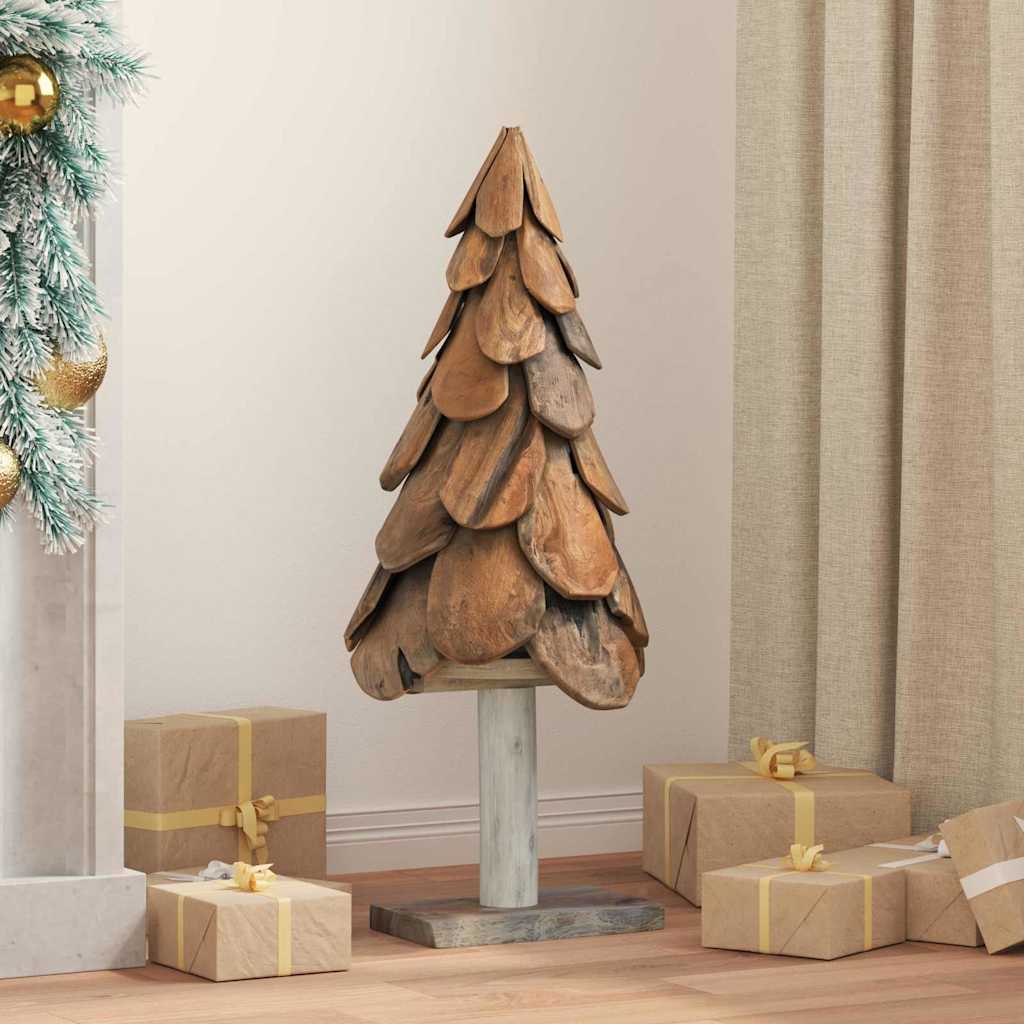 Vidaxl kerstboom bruin 91 cm massief teakhout