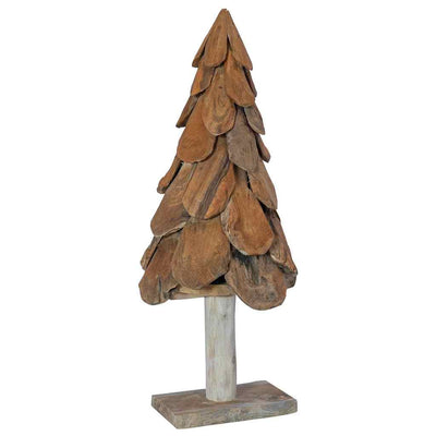 Vidaxl kerstboom bruin 91 cm massief teakhout