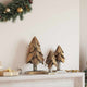 Vidaxl kerstboom 3 st bruin 40 cm massief teakhout