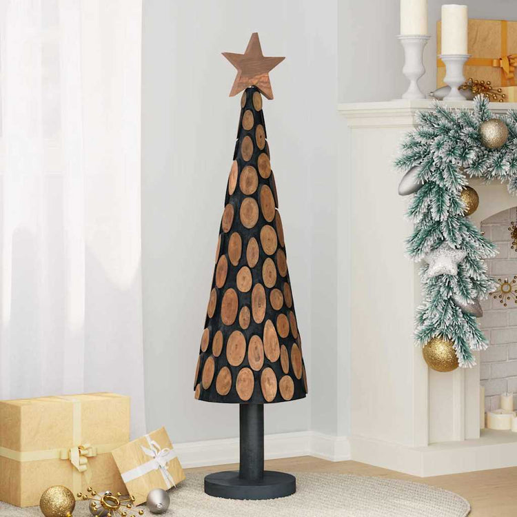 Vidaxl kerstboom met standaard bruin 120 cm massief teakhout