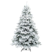 Vidaxl kunst kerstboom met geveerde takken, sneeuw bedekt wit 180 cm - afbeelding 3
