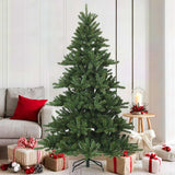 Vidaxl kunstmatige inklapbare kerstboom groen 180 cm pvc, staal - afbeelding 1