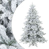 Vidaxl kunst kerstboom met geveerde takken, sneeuw bedekt wit 240 cm