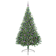 Vidaxl kunstmatig voorverlicht kerstboom met 300 led groen 240 cm pvc - afbeelding 3