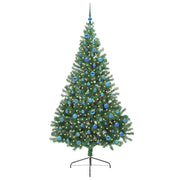 Vidaxl kunstmatig voorverlicht kerstboom met 300 led groen 240 cm pvc - afbeelding 3