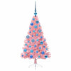 Vidaxl kunstmatig voorverlicht kerstboom met 150 led roze 120 cm pvc