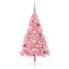 Vidaxl kunstmatig voorverlicht kerstboom met 150 led roze 150 cm pvc
