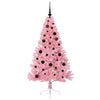 Vidaxl kunstmatig voorverlicht kerstboom met 150 led roze 150 cm pvc