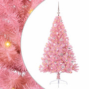 Vidaxl kunstmatig voorverlicht kerstboom met 150 led roze 150 cm pvc - afbeelding 1