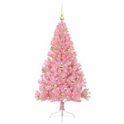 Vidaxl kunstmatig voorverlicht kerstboom met 150 led roze 150 cm pvc - afbeelding 3