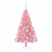 Vidaxl kunstmatig voorverlicht kerstboom met 150 led roze 150 cm pvc - afbeelding 3
