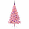 Vidaxl kunstmatig voorverlicht kerstboom met 150 led roze 150 cm pvc