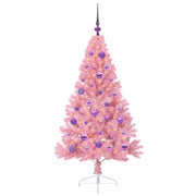 Vidaxl kunstmatig voorverlicht kerstboom met 150 led roze 150 cm pvc - afbeelding 3