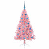 Vidaxl kunstmatig voorverlicht kerstboom met 150 led roze 150 cm pvc