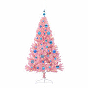 Vidaxl kunstmatig voorverlicht kerstboom met 150 led roze 150 cm pvc - afbeelding 3