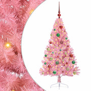 Vidaxl kunstmatig voorverlicht kerstboom met 150 led roze 150 cm pvc - afbeelding 2