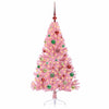 Vidaxl kunstmatig voorverlicht kerstboom met 150 led roze 150 cm pvc