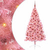 Vidaxl kunstmatig voorverlicht kerstboom met 300 led roze 180 cm pvc