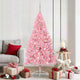 Vidaxl kunstmatig voorverlicht kerstboom met 300 led roze 180 cm pvc