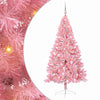 Vidaxl kunstmatig voorverlicht kerstboom met 300 led roze 180 cm pvc
