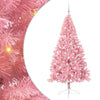 Vidaxl kunstmatig voorverlicht kerstboom met 300 led roze 180 cm pvc