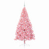 Vidaxl kunstmatig voorverlicht kerstboom met 300 led roze 180 cm pvc