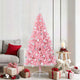 Vidaxl kunstmatig voorverlicht kerstboom met 300 led roze 180 cm pvc