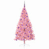 Vidaxl kunstmatig voorverlicht kerstboom met 300 led roze 180 cm pvc