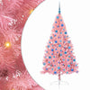 Vidaxl kunstmatig voorverlicht kerstboom met 300 led roze 180 cm pvc