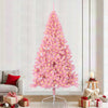 Vidaxl kunstmatig voorverlicht kerstboom met 300 led roze 240 cm pvc