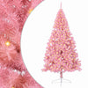 Vidaxl kunstmatig voorverlicht kerstboom met 300 led roze 240 cm pvc