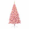 Vidaxl kunstmatig voorverlicht kerstboom met 300 led roze 240 cm pvc