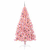 Vidaxl kunstmatig voorverlicht kerstboom met 300 led roze 240 cm pvc