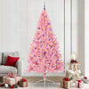 Vidaxl kunstmatig voorverlicht kerstboom met 300 led roze 240 cm pvc