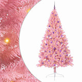 Vidaxl kunstmatig voorverlicht kerstboom met 300 led roze 240 cm pvc - afbeelding 2