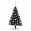 Vidaxl kunstmatig voorverlicht kerstboom met 150 led zwart 120 cm pvc