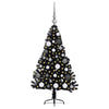 Vidaxl kunstmatig voorverlicht kerstboom met 150 led zwart 120 cm pvc